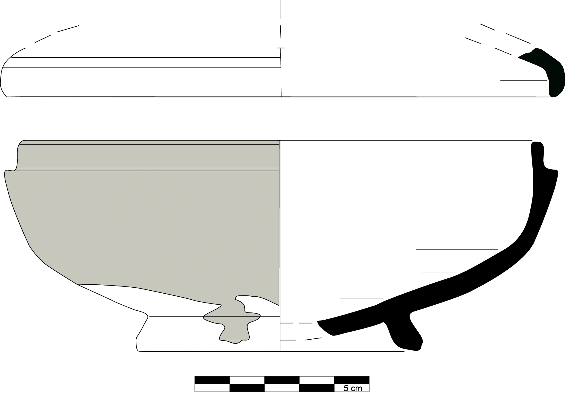 Hellenistic Period Ceramic #2316 technical drawing