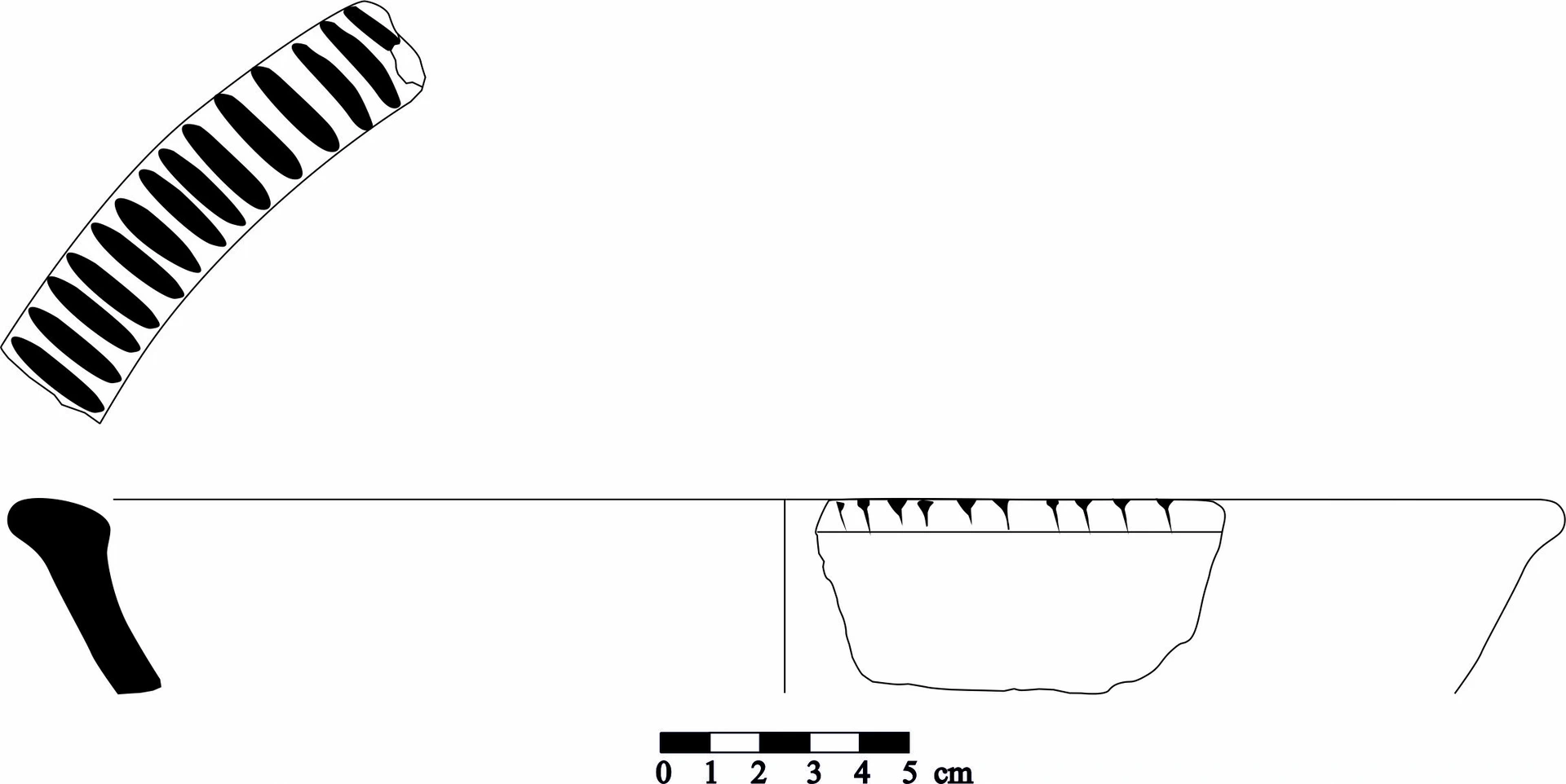 Iron Age(Anatolian and Mezopotamia) Ceramic #1158 technical drawing
