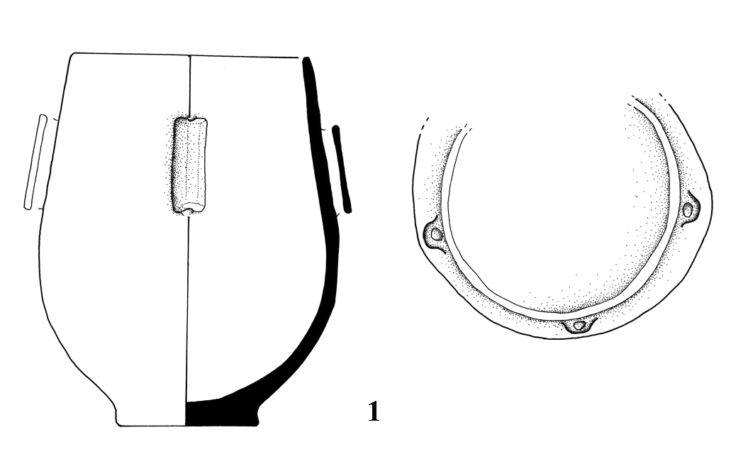 Neolithic Age Ceramic #1304 technical drawing