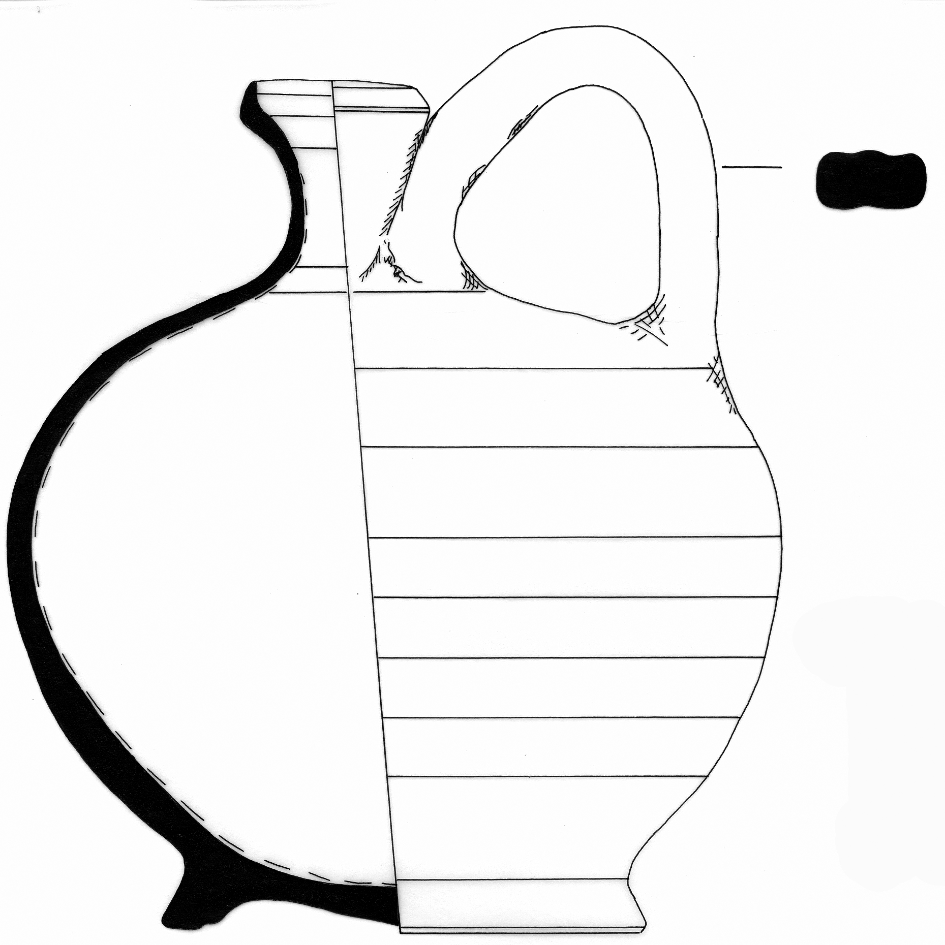 Classical Period Ceramic #2487 technical drawing
