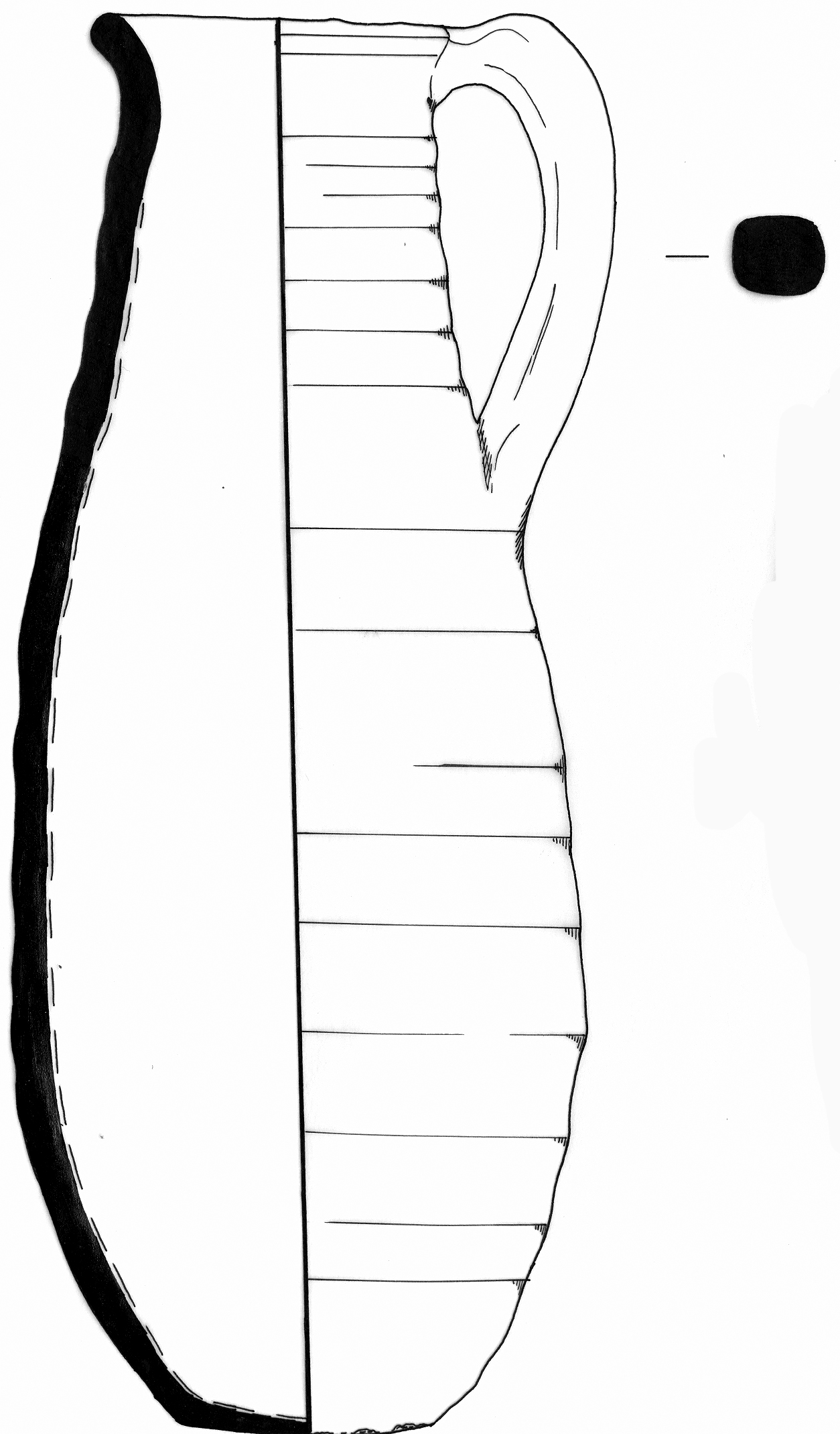 Classical Period Ceramic #2495 technical drawing