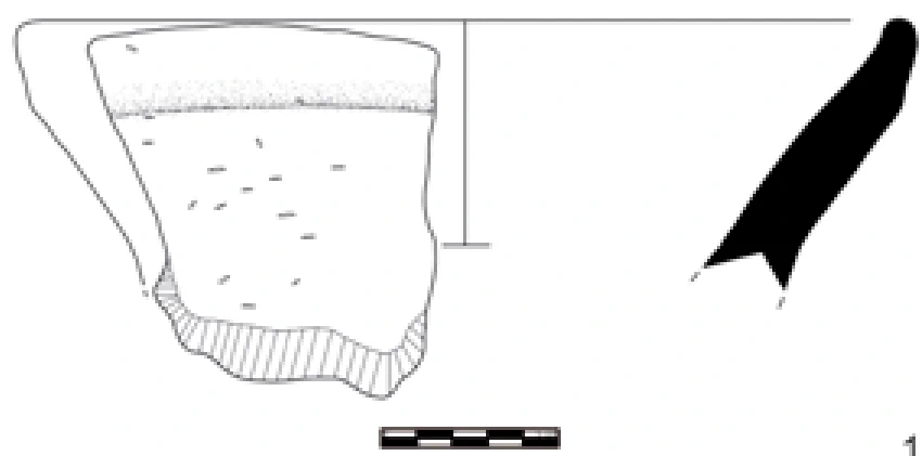 Chalcolithic Age Ceramic #1054 technical drawing