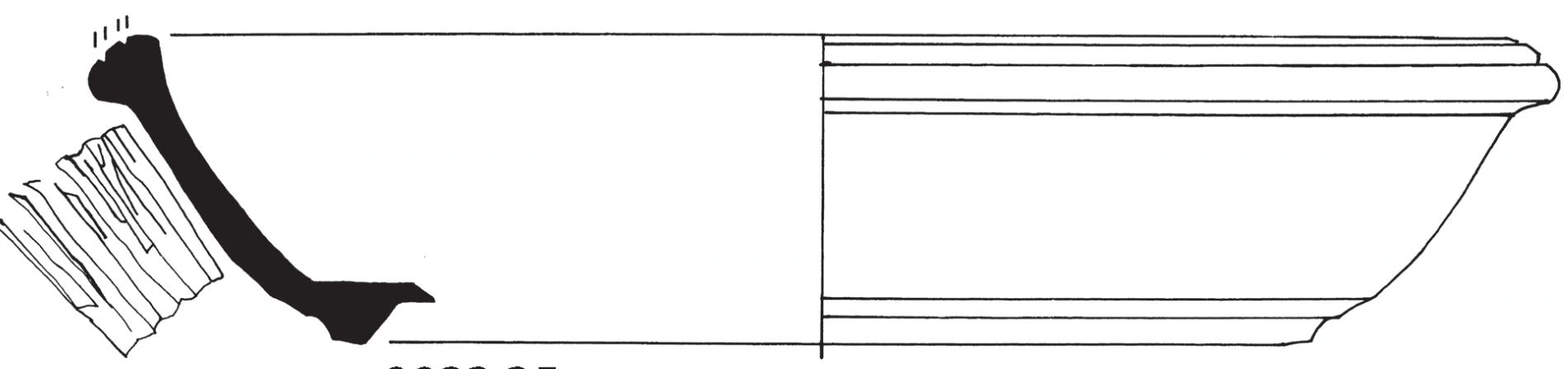 Roman Period Ceramic #1619 technical drawing
