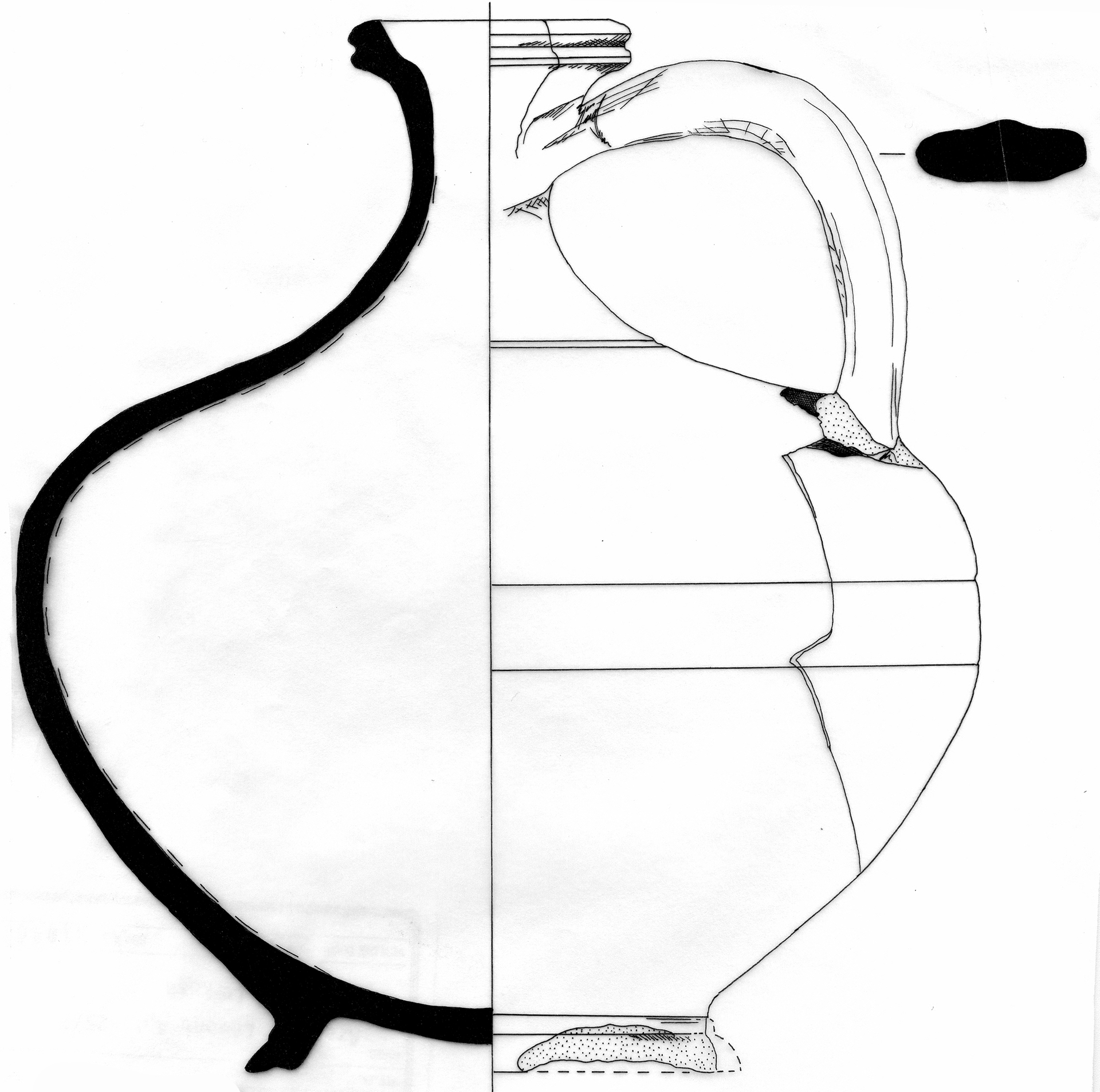 Classical Period Ceramic #2463 technical drawing