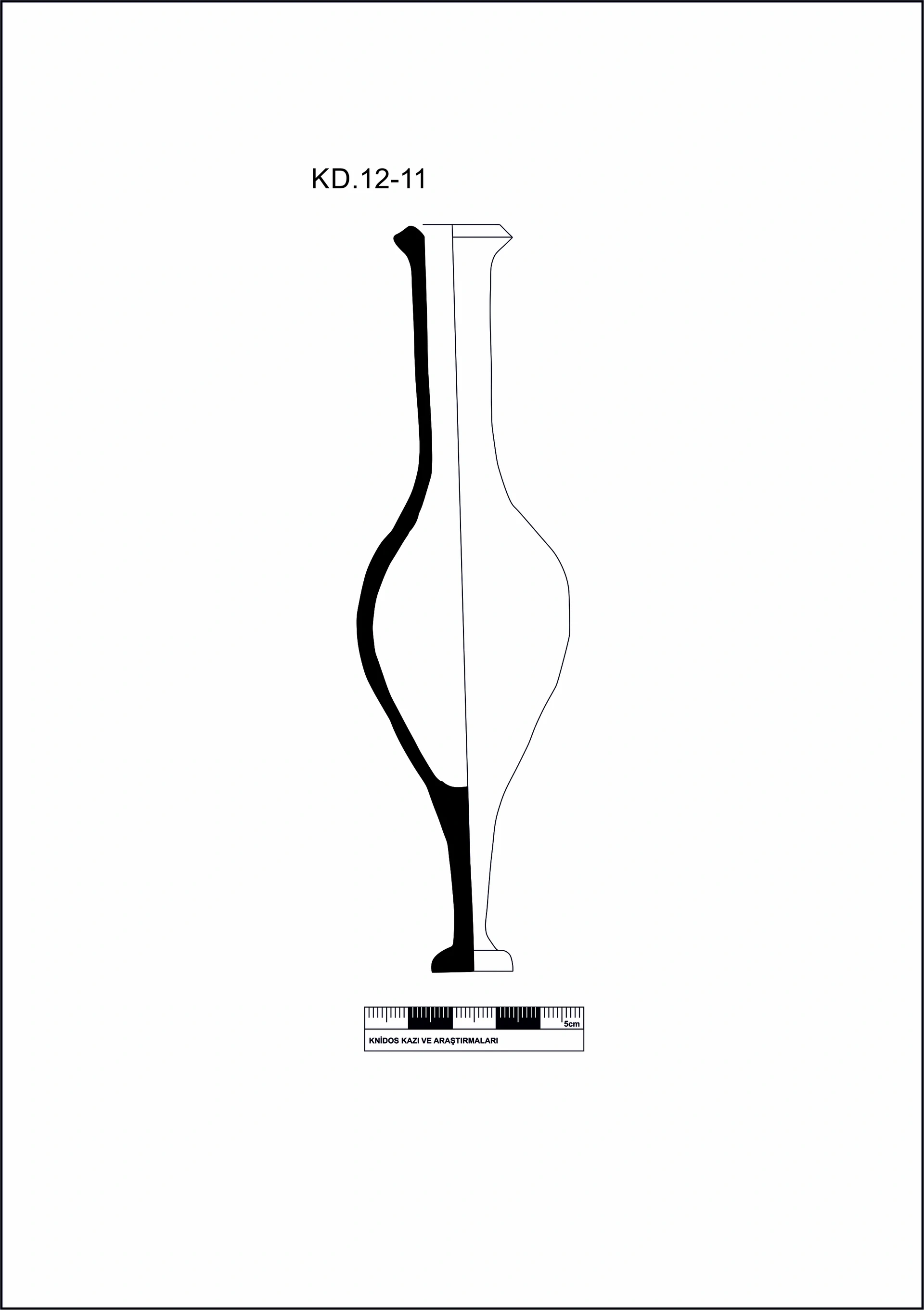 Hellenistic Period Ceramic #2076 technical drawing