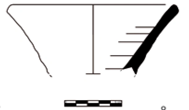 Chalcolithic Age Ceramic #1087 technical drawing