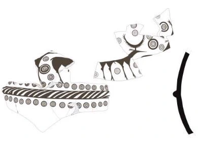 Iron Age(Anatolian and Mezopotamia) Ceramic #1854 technical drawing