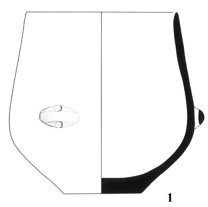 Neolithic Age Ceramic #1276 technical drawing