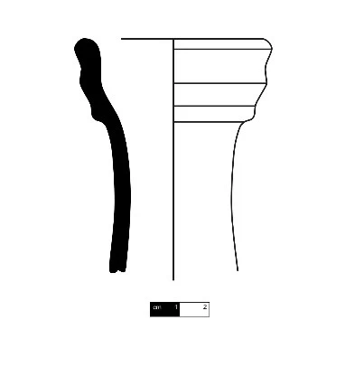 Roman Period Ceramic #1457 technical drawing