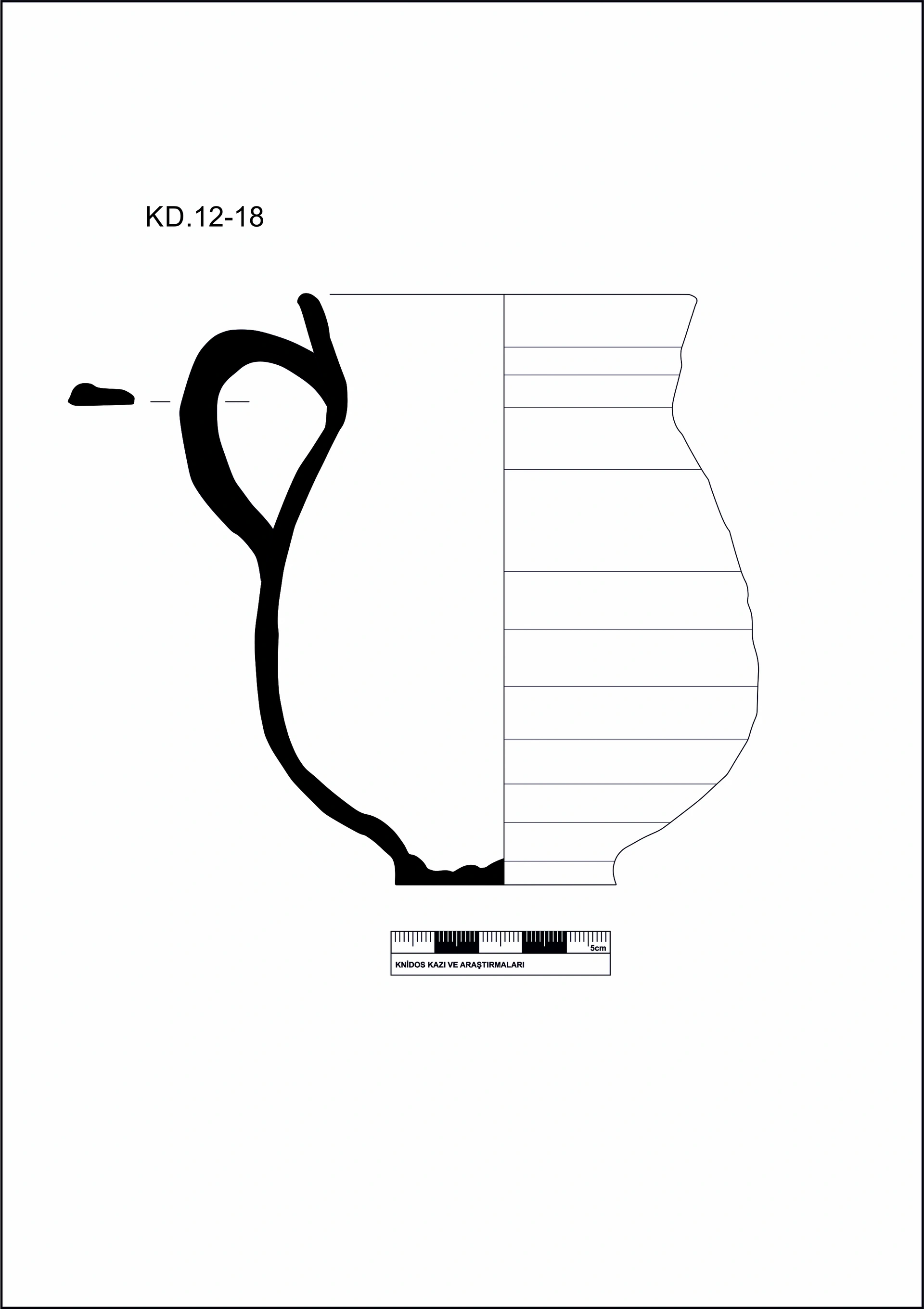 Hellenistic Period Ceramic #2093 technical drawing
