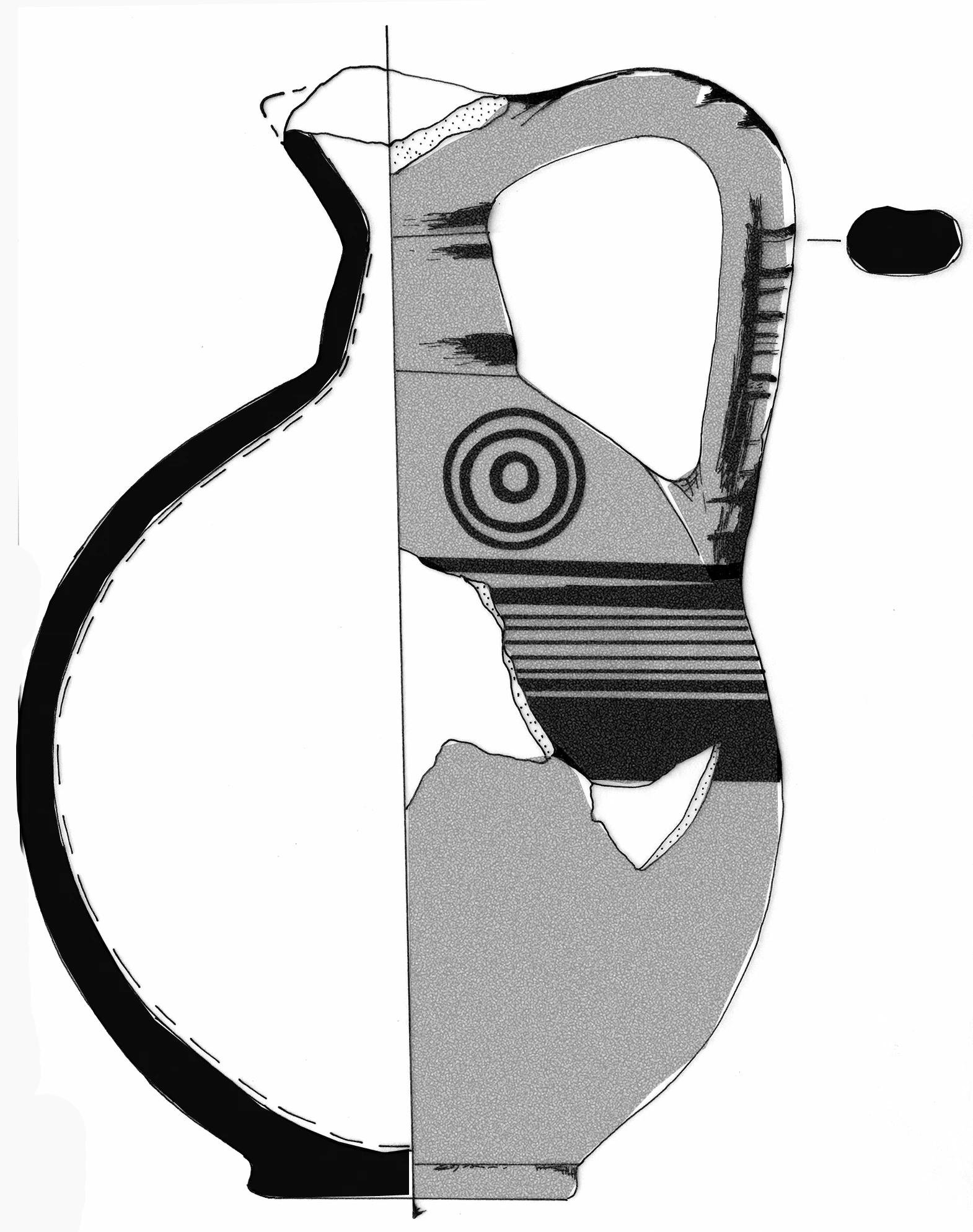 Classical Period Ceramic #2472 technical drawing