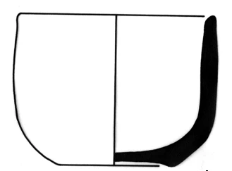 Neolithic Age Ceramic #1291 technical drawing