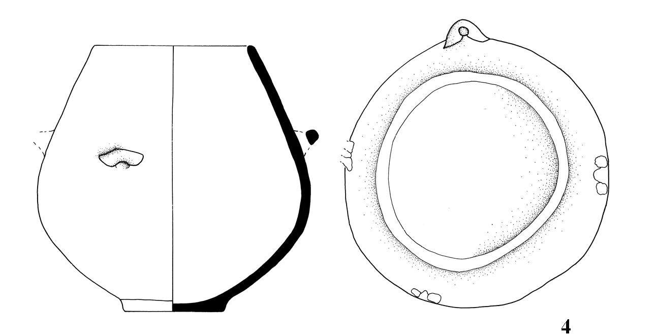 Neolithic Age Ceramic #1313 technical drawing