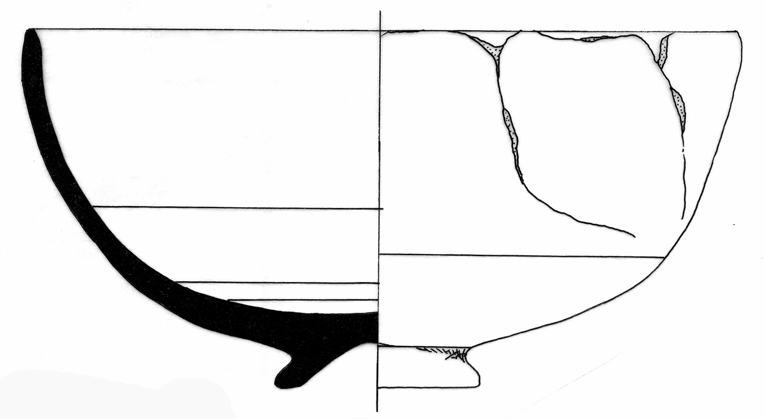 Classical Period Ceramic #2475 technical drawing