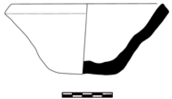 Chalcolithic Age Ceramic #1071 technical drawing