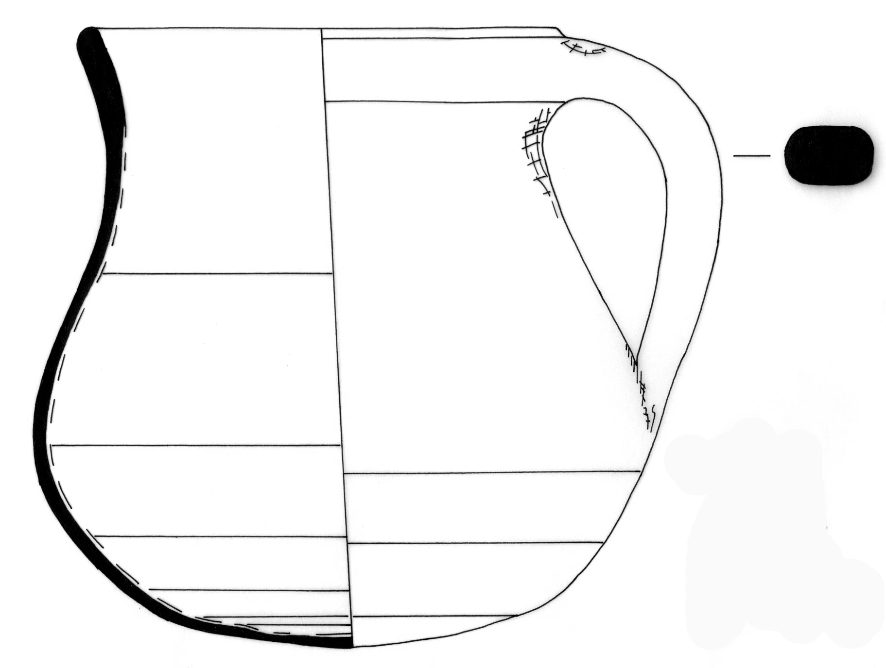 Classical Period Ceramic #2484 technical drawing