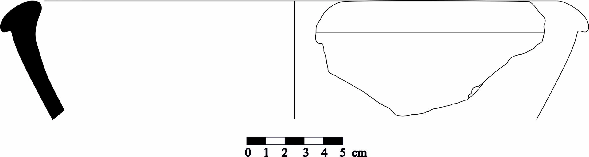 Iron Age(Anatolian and Mezopotamia) Ceramic #1150 technical drawing