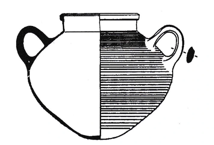 Roman Period Ceramic #1696 technical drawing