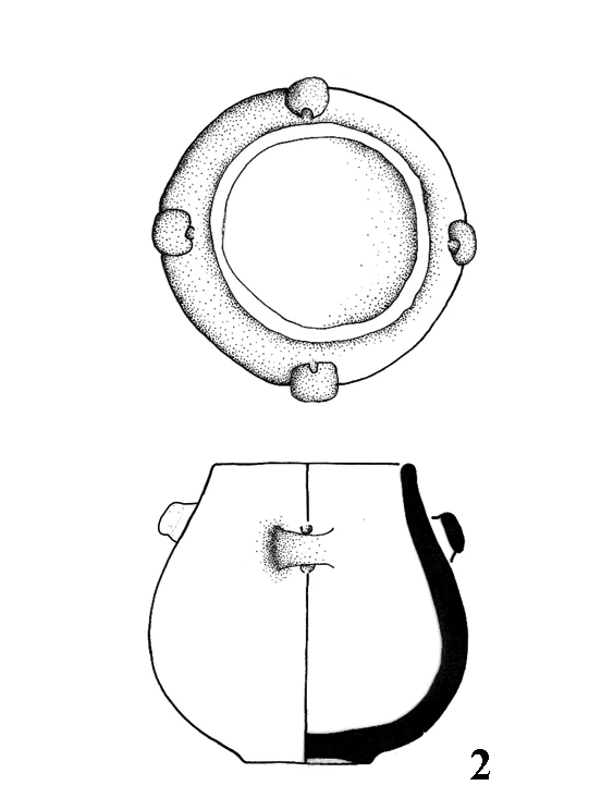 Neolithic Age Ceramic #1296 technical drawing