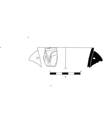 Neolithic Age Ceramic #1796 technical drawing