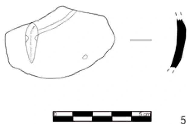 Chalcolithic Age Ceramic #1096 technical drawing