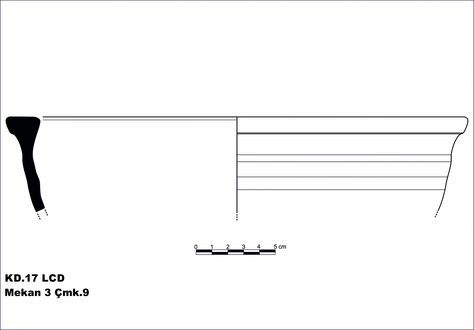 Roman Period Ceramic #2125 technical drawing