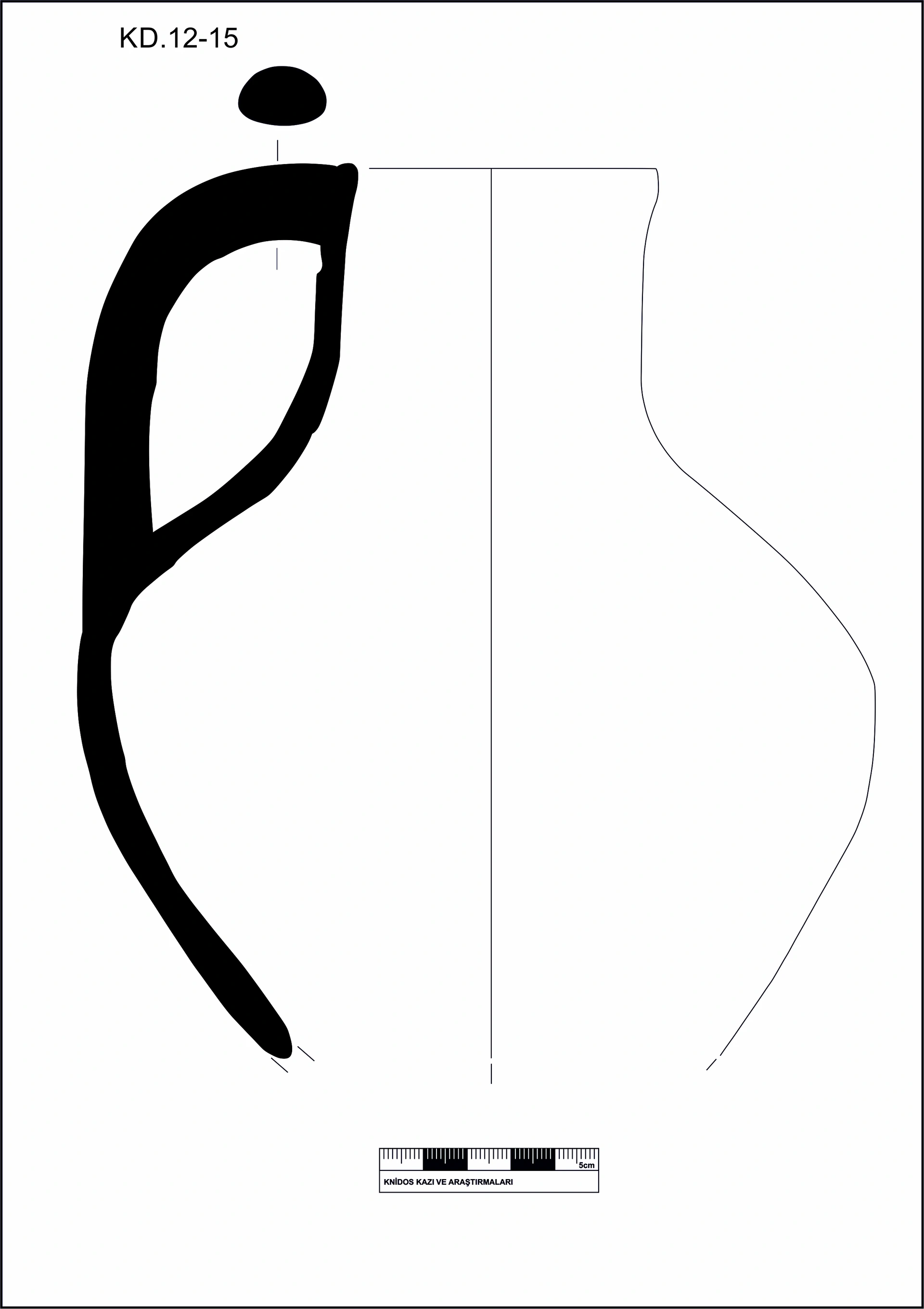 Hellenistic Period Ceramic #2080 technical drawing
