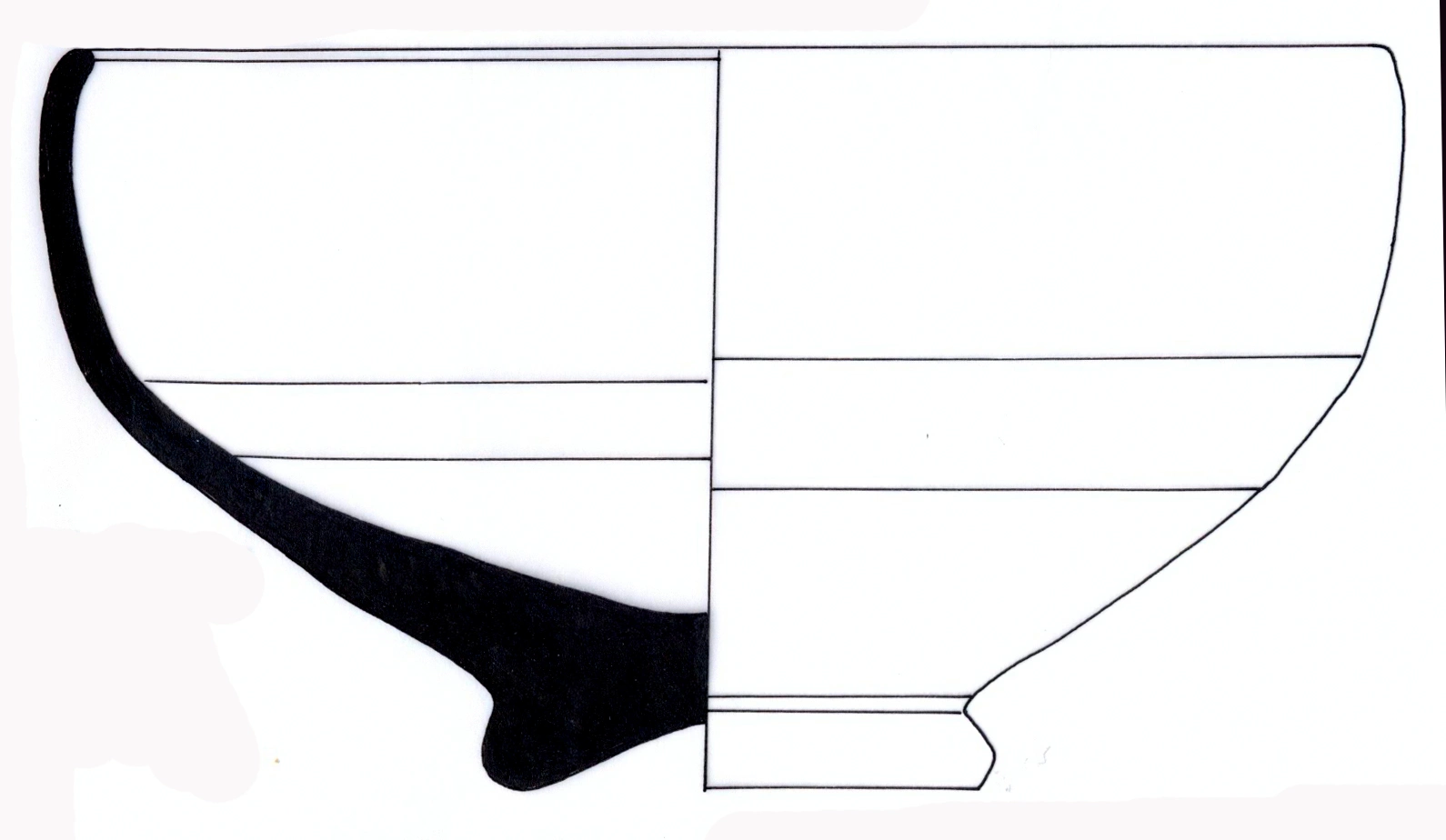 Classical Period Ceramic #2458 technical drawing