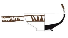 Iron Age(Anatolian and Mezopotamia) Ceramic #1828 technical drawing
