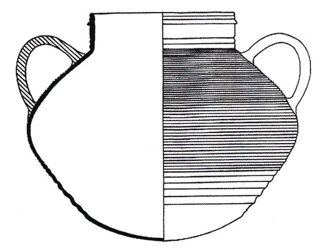 Roman Period Ceramic #1702 technical drawing