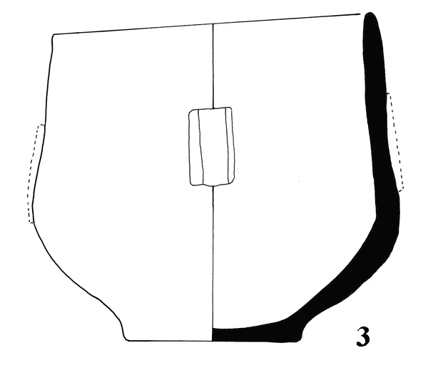 Neolithic Age Ceramic #1308 technical drawing