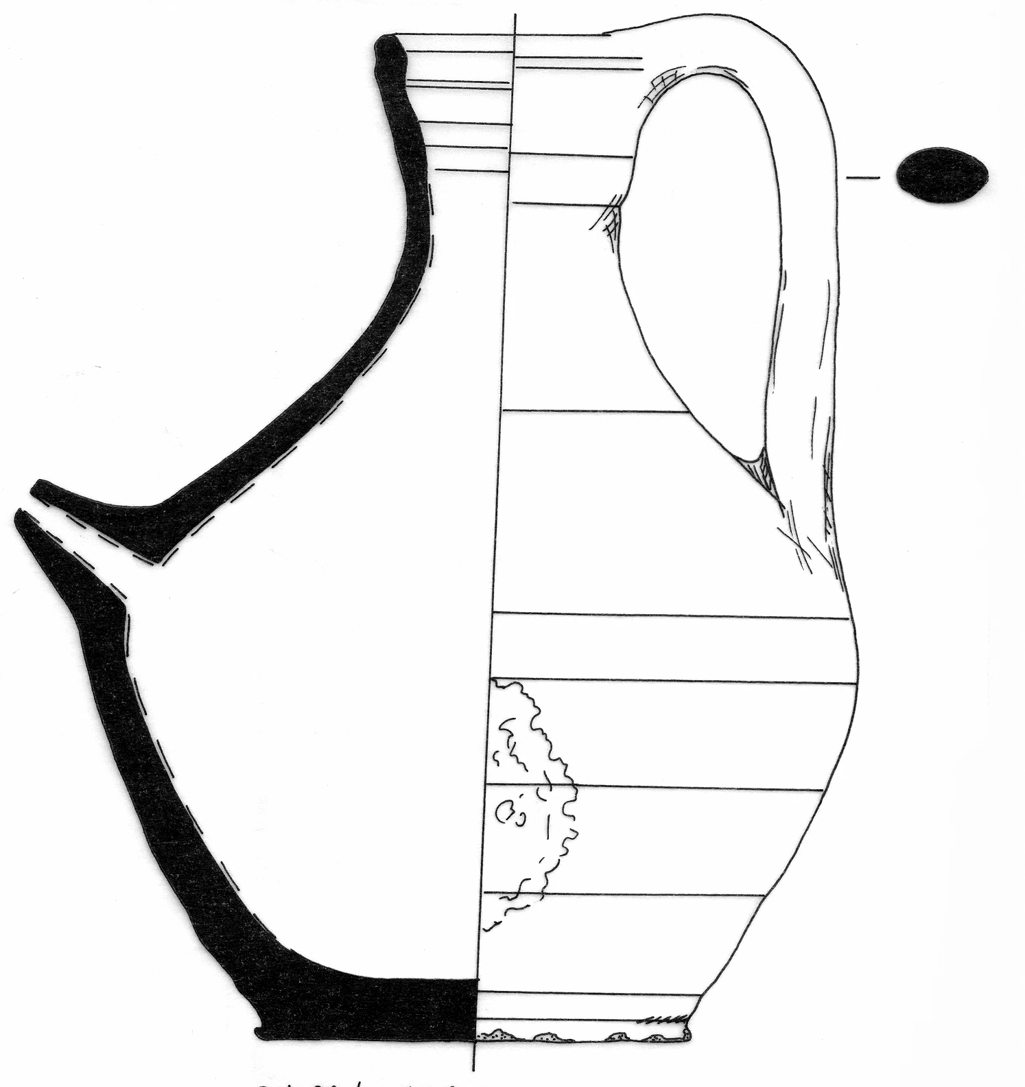 Classical Period Ceramic #2455 technical drawing