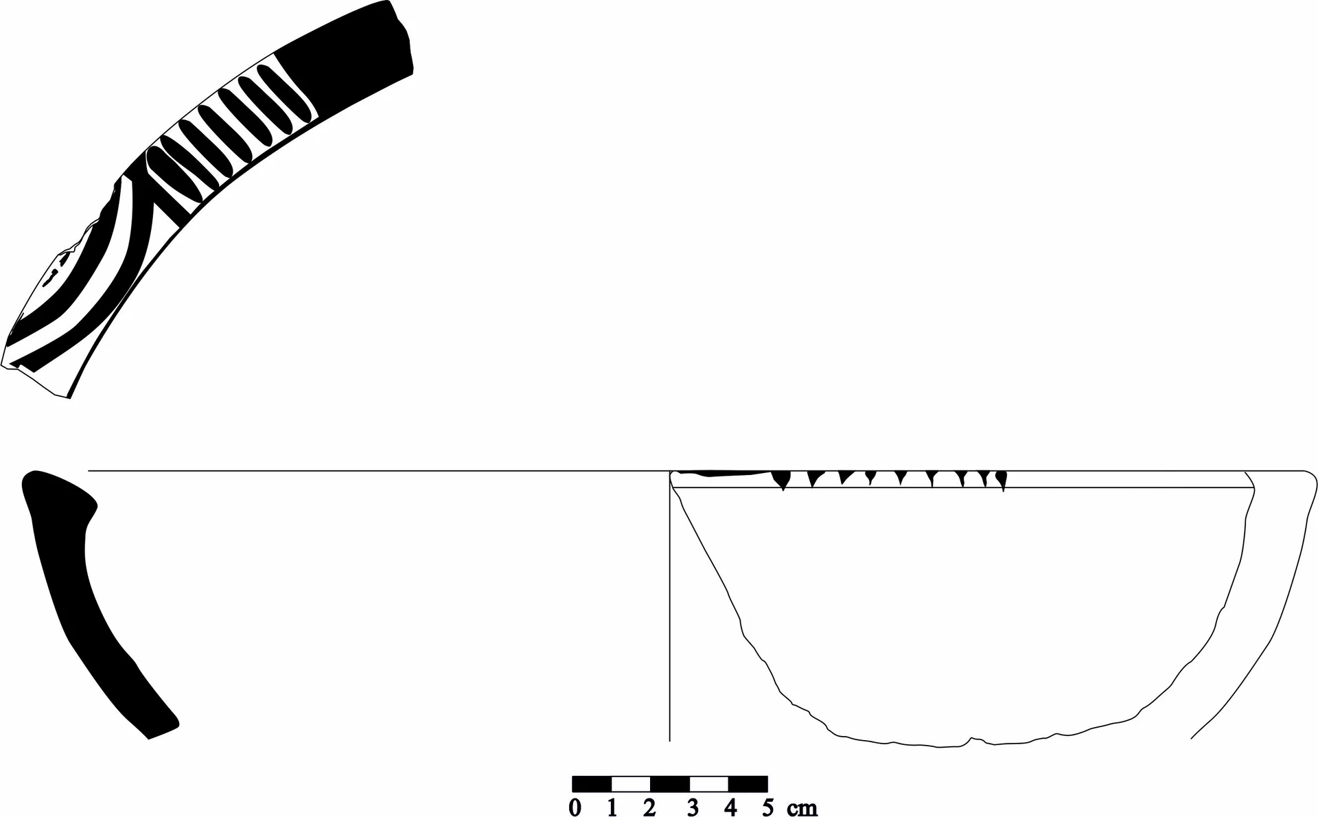 Iron Age(Anatolian and Mezopotamia) Ceramic #1157 technical drawing