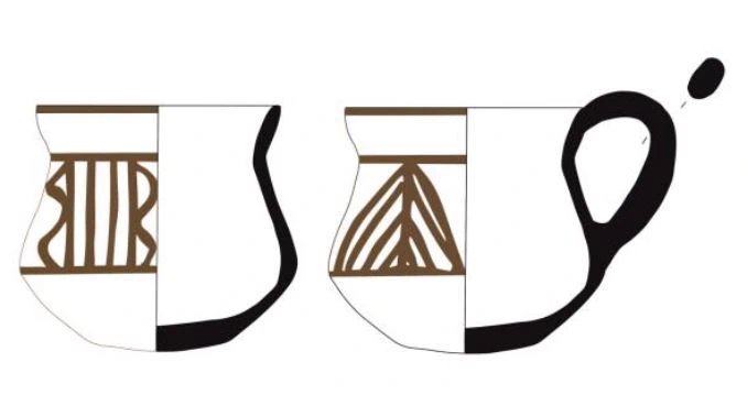 Iron Age(Anatolian and Mezopotamia) Ceramic #1802 technical drawing