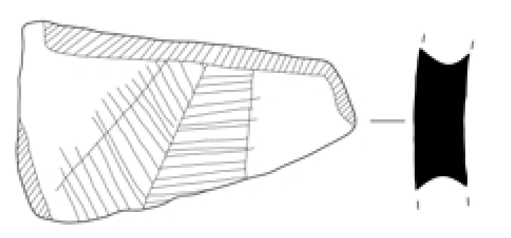 Chalcolithic Age Ceramic #1132 technical drawing
