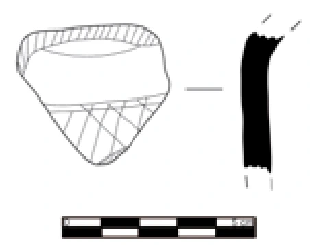 Chalcolithic Age Ceramic #1113 technical drawing