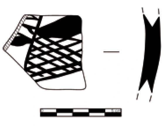 Chalcolithic Age Ceramic #997 technical drawing