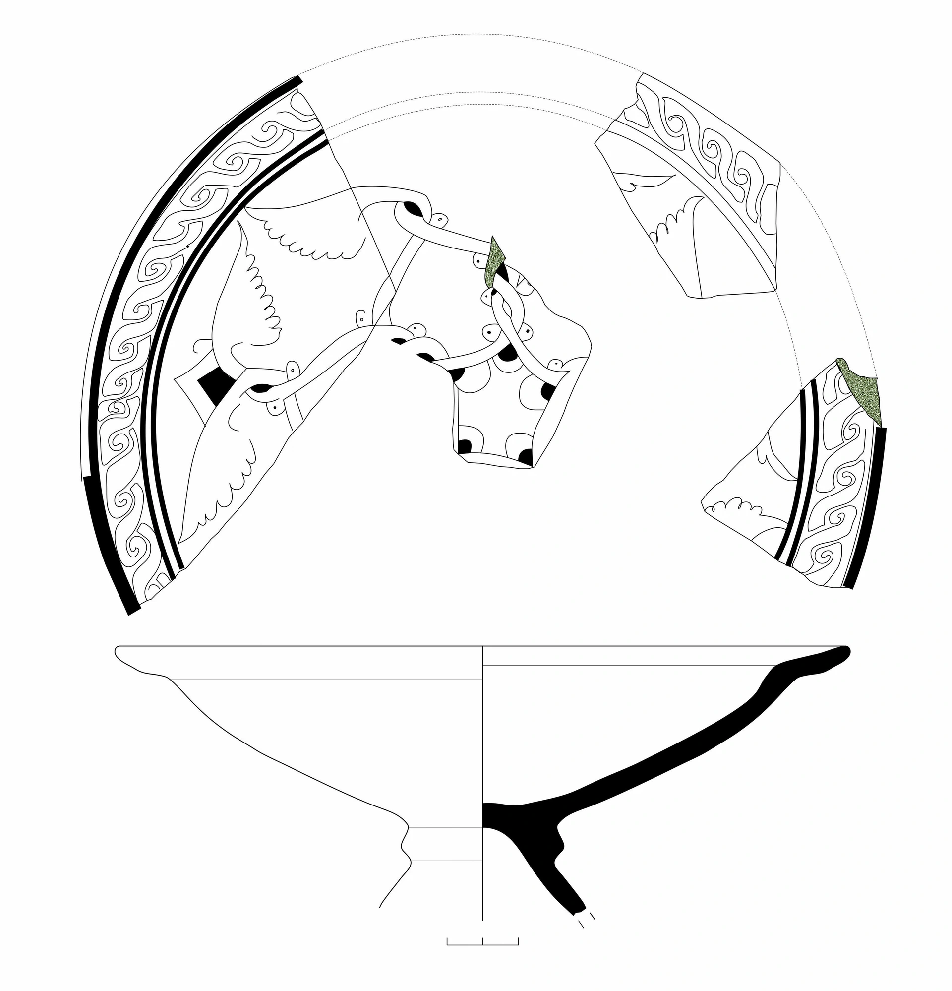 Byzantine Period Ceramic #1319 technical drawing