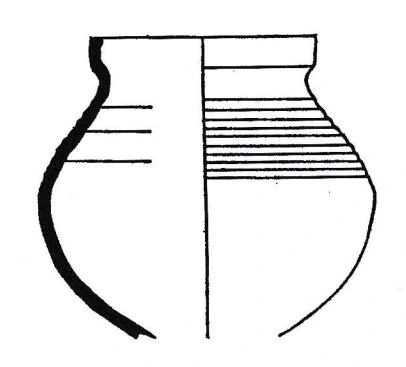 Roma Dönemi Seramiği #1707 teknik çizimi