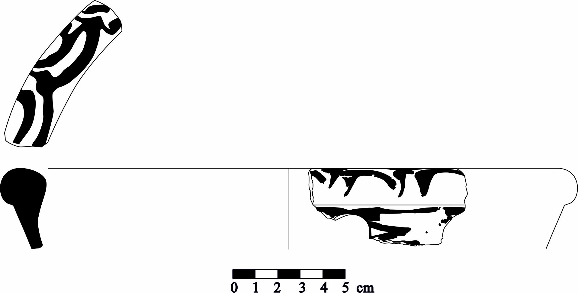 Iron Age(Anatolian and Mezopotamia) Ceramic #1143 technical drawing