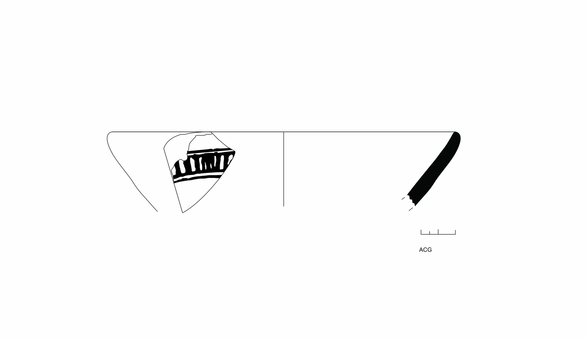 Byzantine Period Ceramic #1321 technical drawing