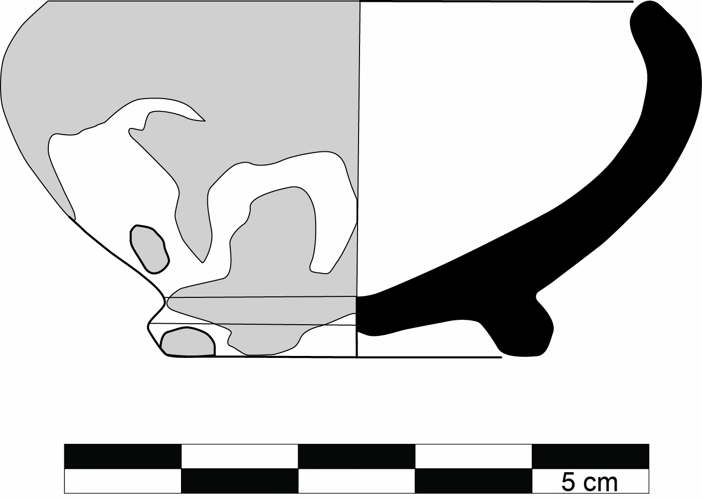 Hellenistic Period Ceramic #2305 technical drawing