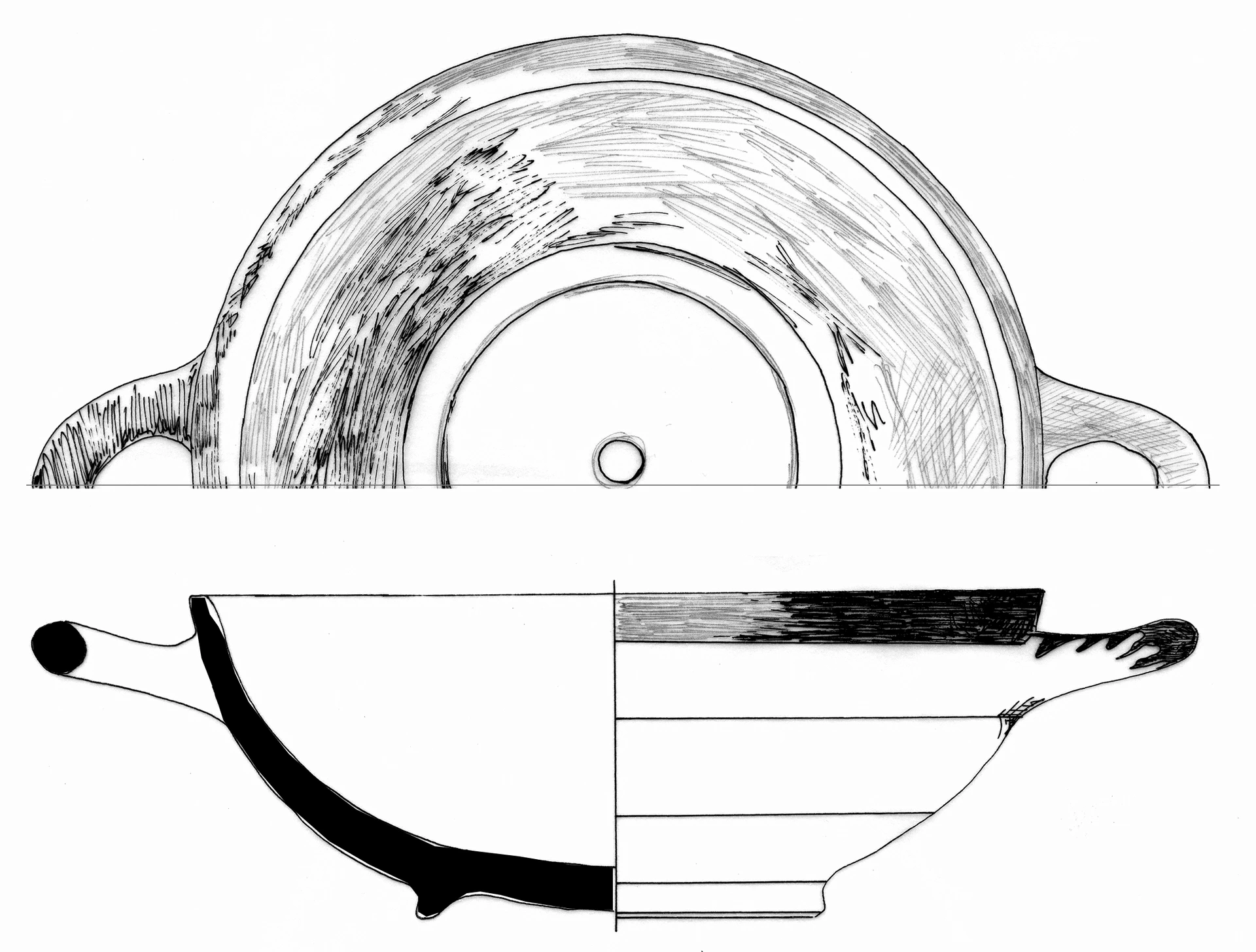 Classical Period Ceramic #2464 technical drawing