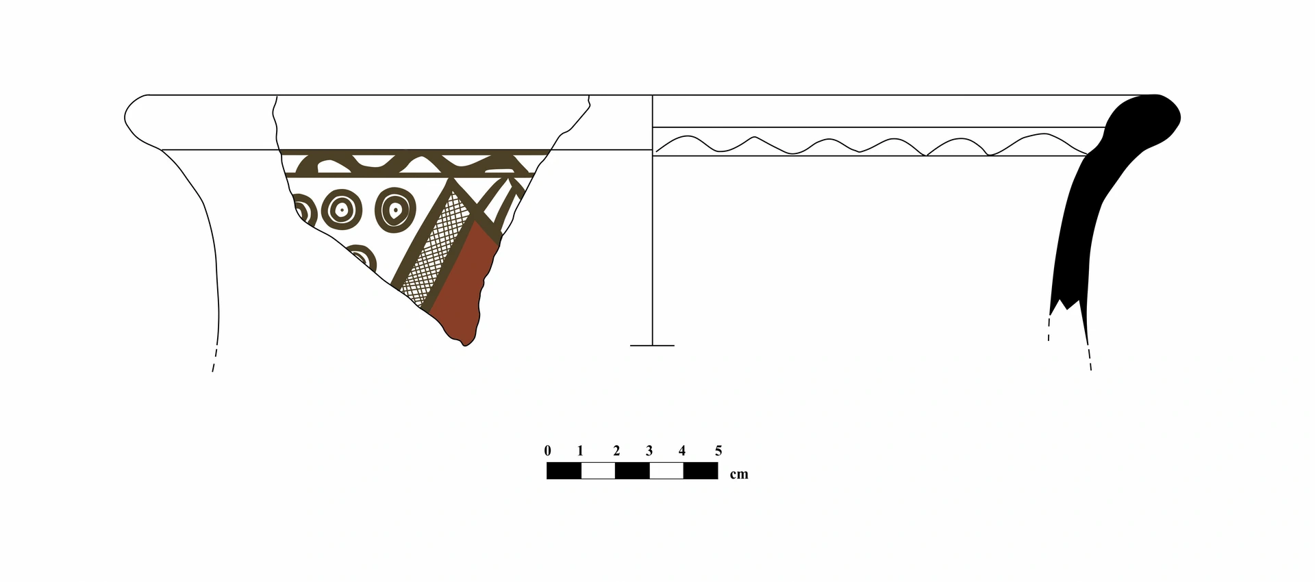 Iron Age(Anatolian and Mezopotamia) Ceramic #1379 technical drawing