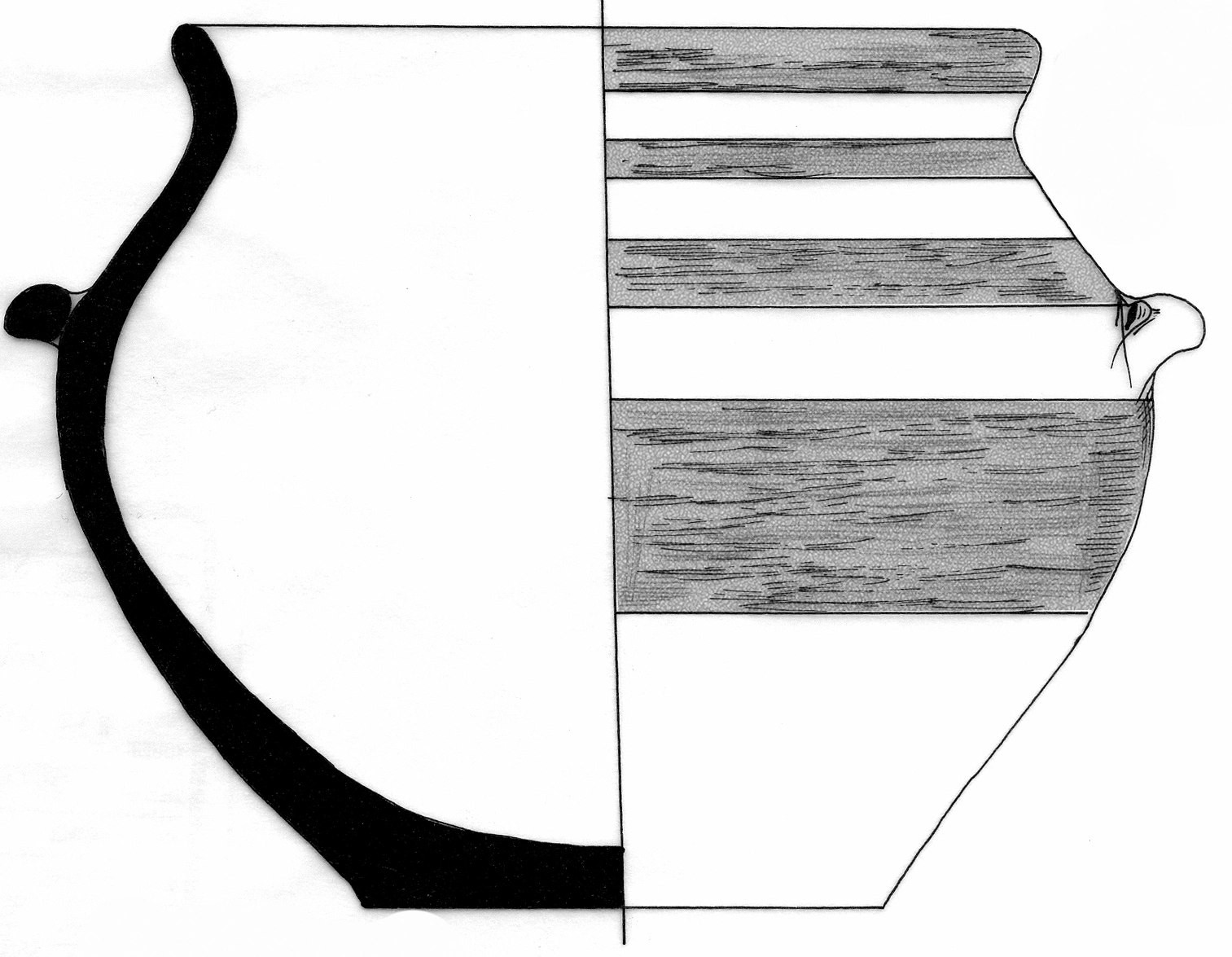 Classical Period Ceramic #2466 technical drawing