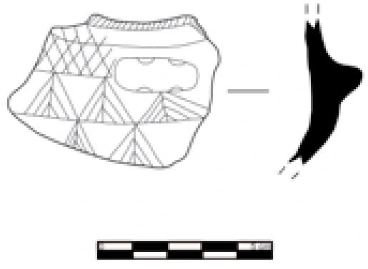 Chalcolithic Age Ceramic #1093 technical drawing