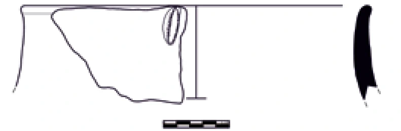 Chalcolithic Age Ceramic #1002 technical drawing