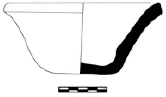 Chalcolithic Age Ceramic #1065 technical drawing