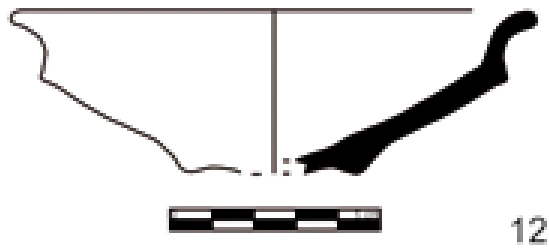 Chalcolithic Age Ceramic #1091 technical drawing