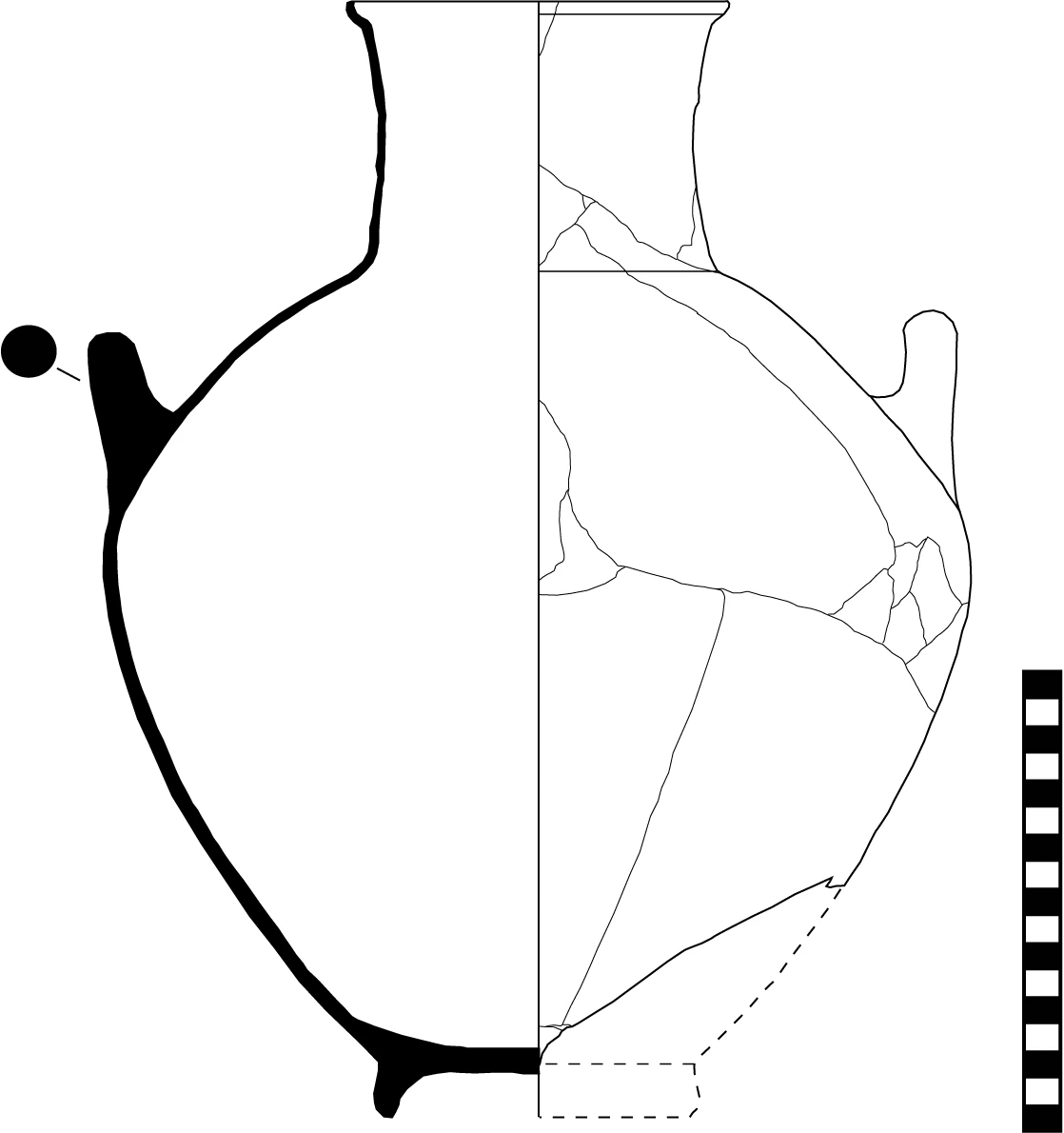 Classical Period Ceramic #2494 technical drawing